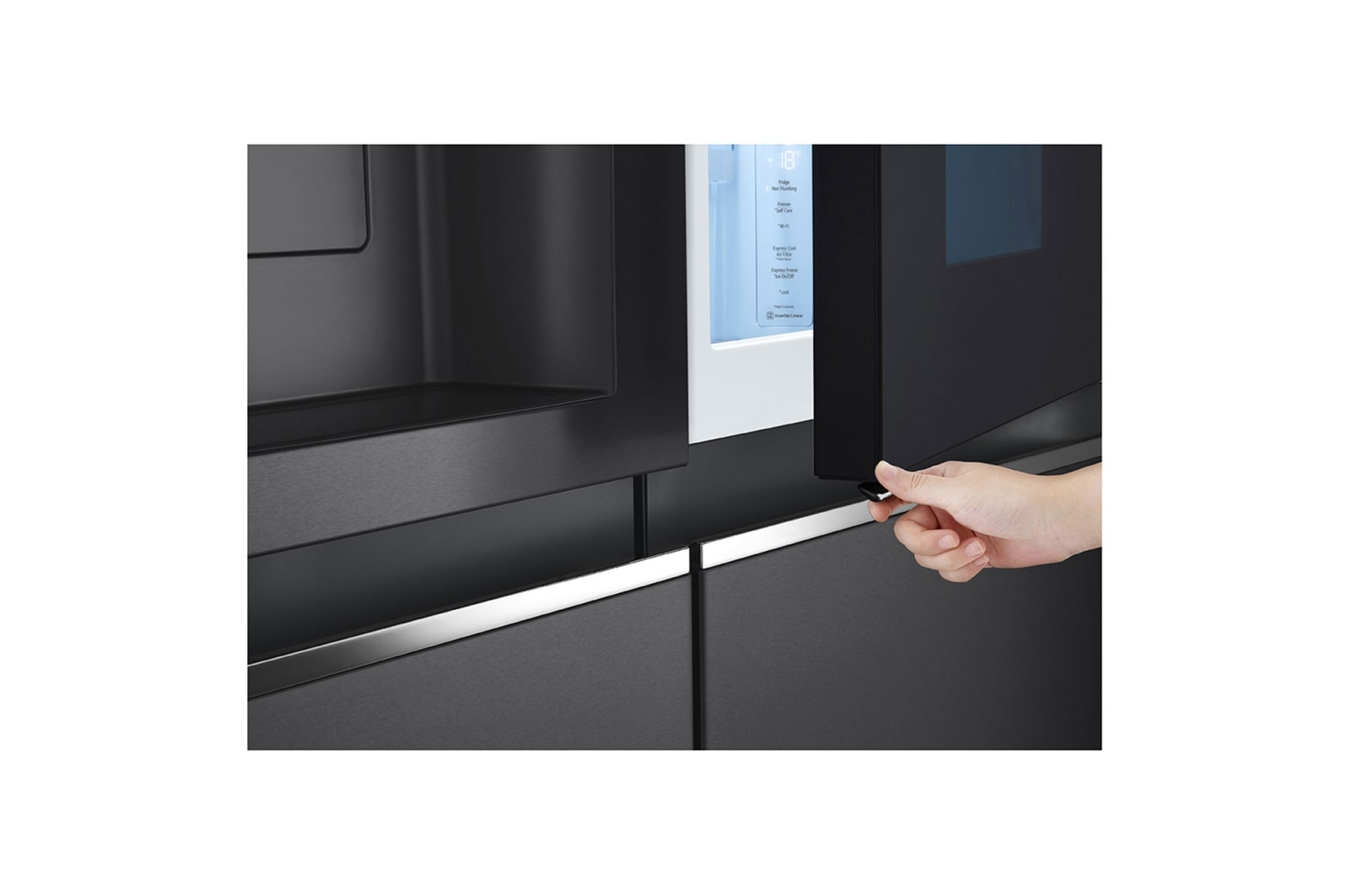 LG Tủ lạnh LG Instaview lấy nước ngoài UVnano 635L màu đen GR-X257MC, GR-X257MC