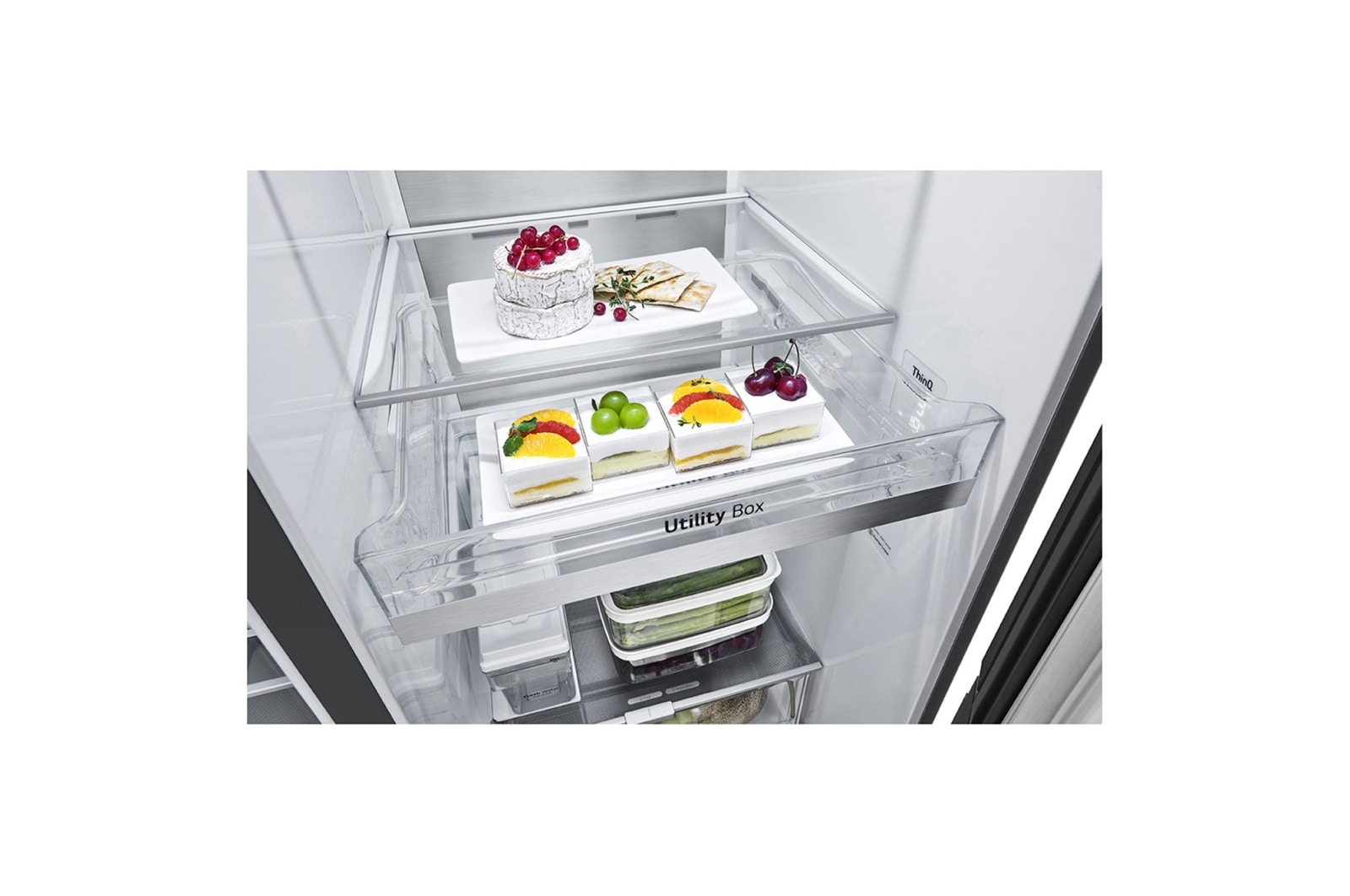 LG Tủ lạnh LG Instaview lấy nước ngoài UVnano 635L màu đen GR-X257MC, GR-X257MC