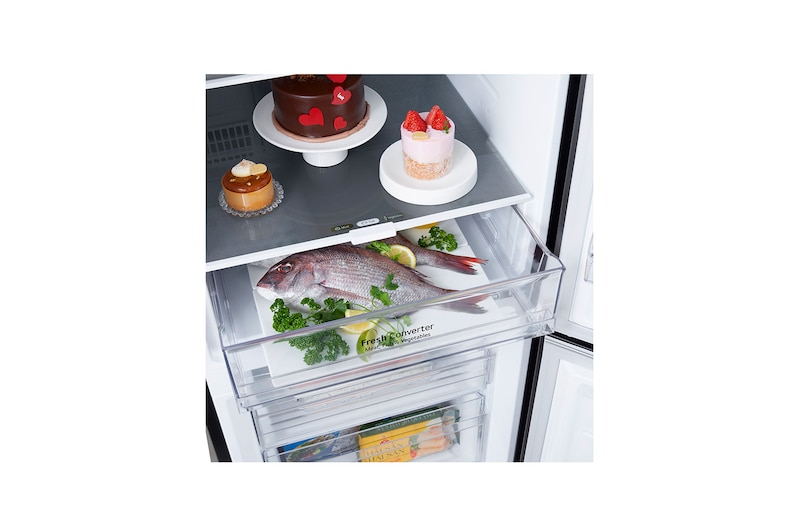 LG Tủ lạnh LG ngăn đá dưới màu đen 335L LBB33BLM, LBB33BLM