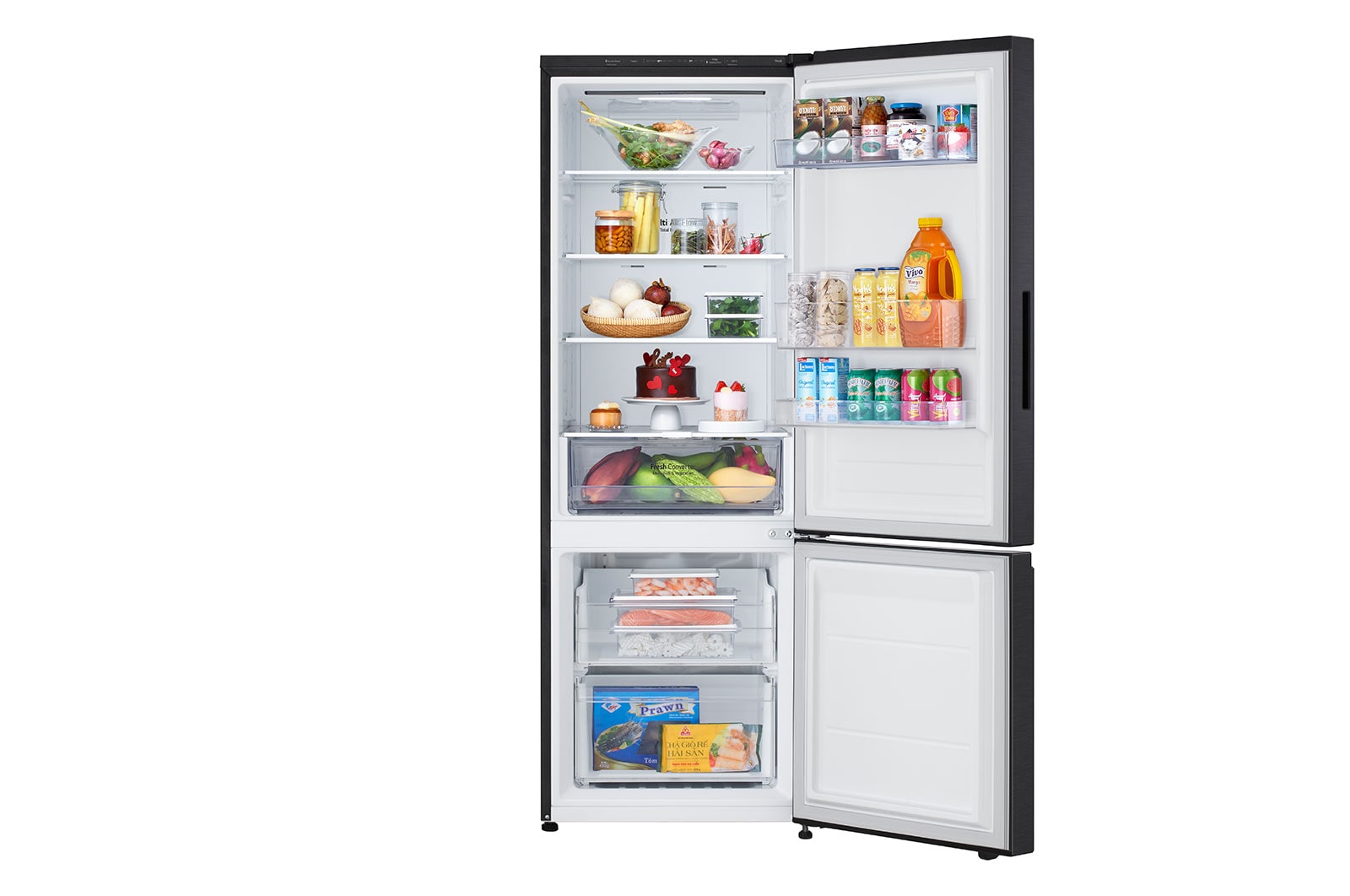 LG Tủ lạnh LG ngăn đá dưới màu đen 335L LBB33BLM, LBB33BLM