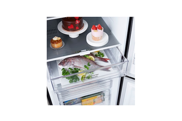 LG Tủ lạnh LG ngăn đá dưới màu đen 335L LBB33BLM, LBB33BLM