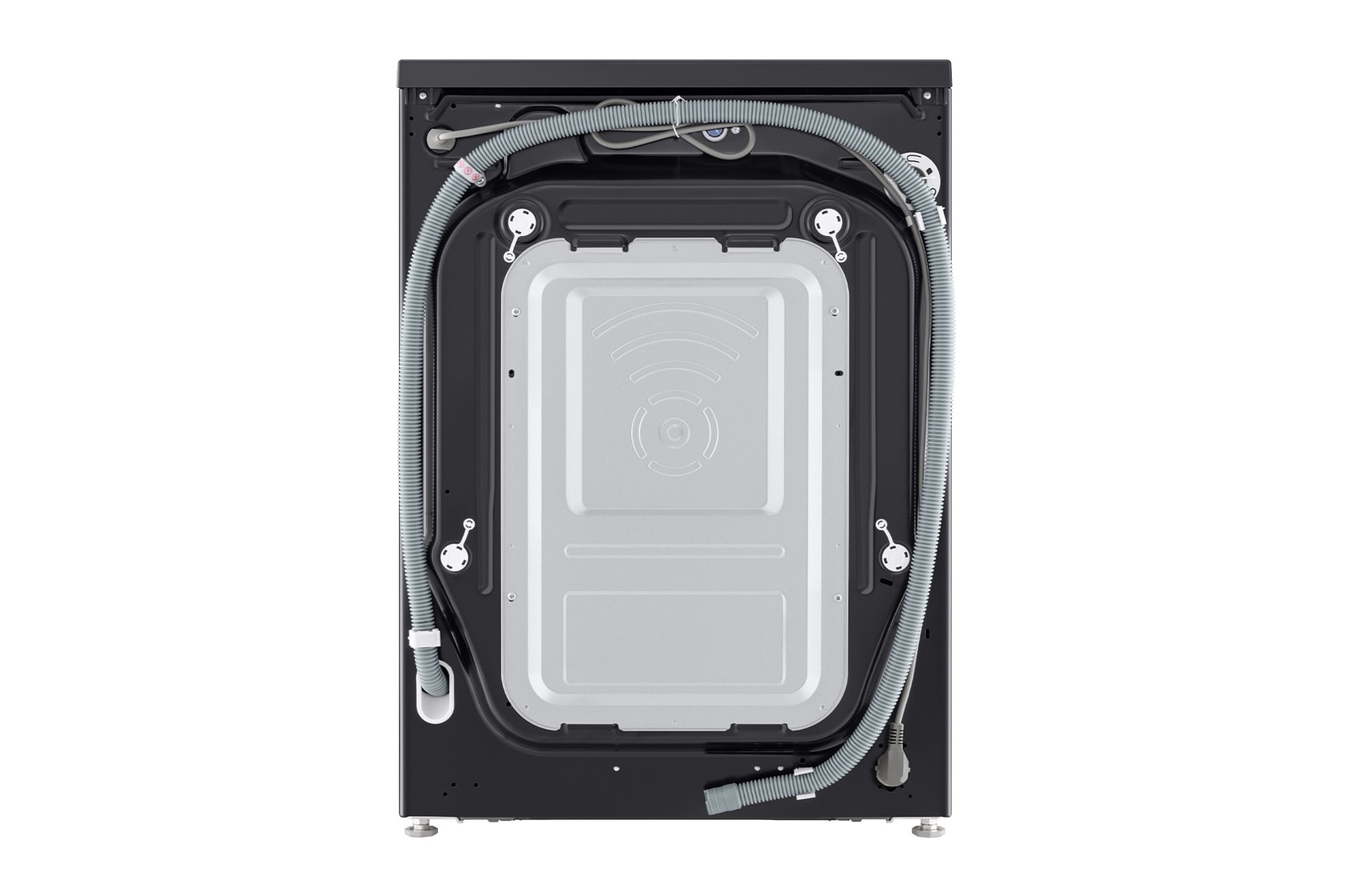 Left perspective view of of LG washer dryer combo