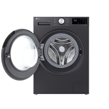 Góc nhìn mở phía trước của máy giặt cửa trước LG 