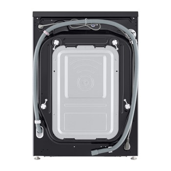 Left perspective view of of LG washer dryer combo