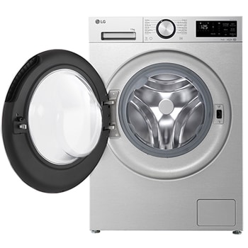 Góc nhìn mở phía trước của máy giặt cửa trước LG 