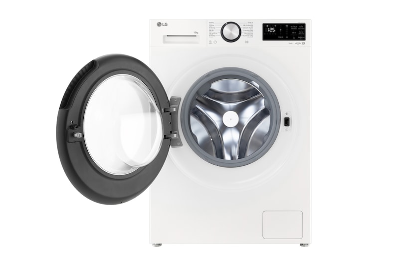 Góc nhìn mở phía trước của máy giặt cửa trước LG