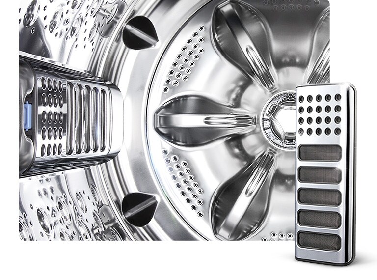 Bộ lọc sơ và lồng giặt thép không gỉ hoàn toàn1