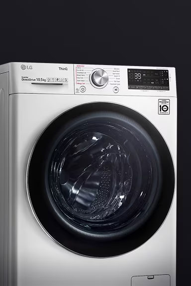 Hình ảnh máy giặt có cửa kính cường lực có thể nhìn thấy rõ ràng.