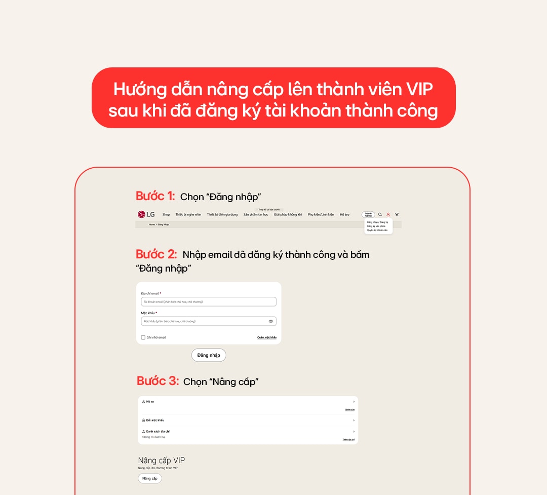 Hướng dẫn đăng ký thành viên VIP