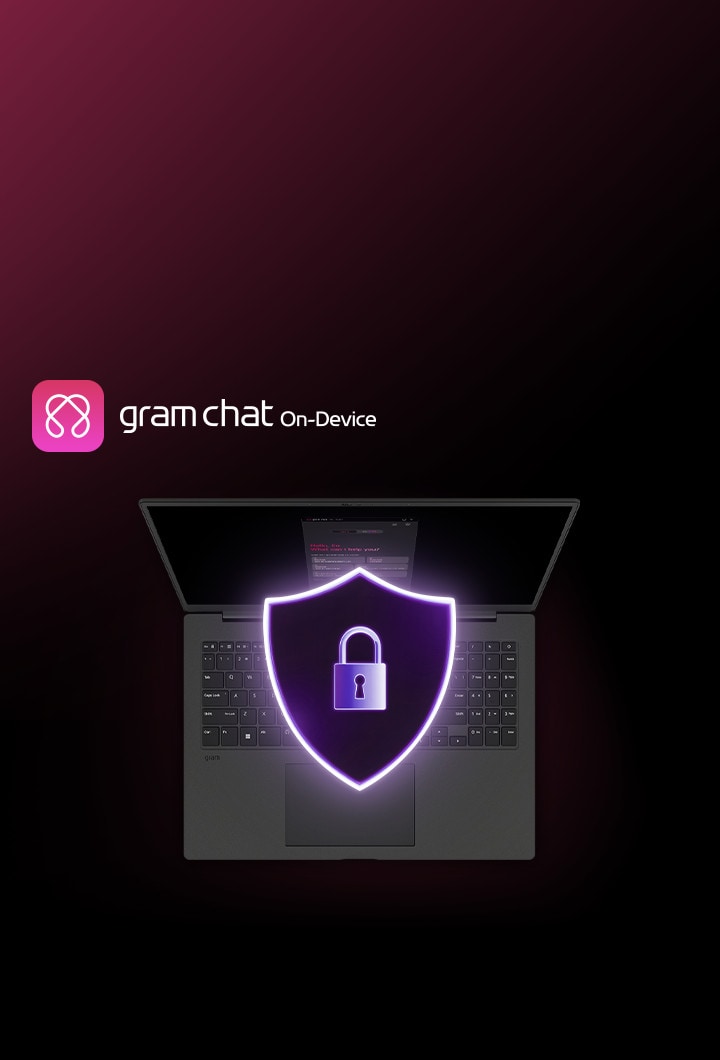 LG gram chat AI tích hợp: Bảo mật tuyệt đối, làm việc hiệu quả không cần kết nối mạng.