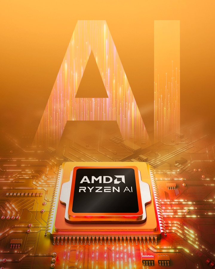 Máy tính xách tay gram Pro AI 16 inch (16Z95U) hoạt động trên nền bộ xử lý AMD Ryzen™ AI