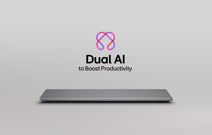 Máy tính xách tay gram Pro AI (16Z95U) sở hữu Dual AI gồm On-Device và Cloud AI, cho hiệu suất liền mạch cả khi trực tuyến lẫn ngoại tuyến