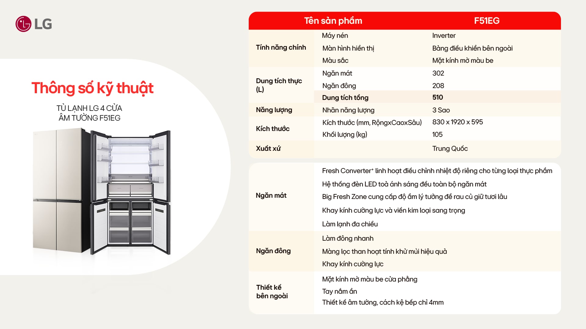 Brochure tủ lạnh LG F51EG trang 11