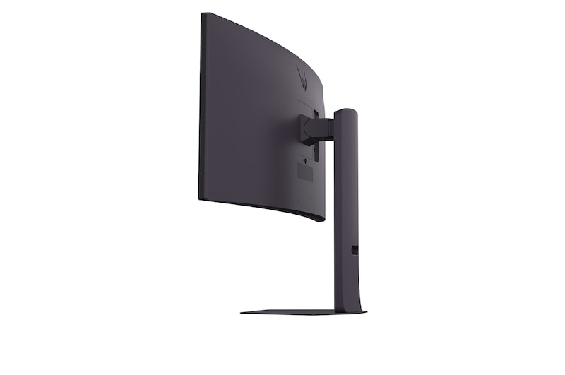 side view of a tilted monitor