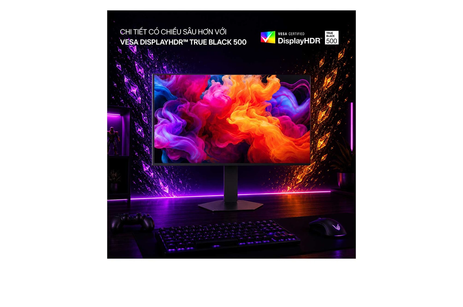 LG Màn hình gaming LG UltraGear™ OLED 27" | 540Hz (720Hz Dual Mode) | 0.02ms | Tandem OLED 1500 nits, 27GX790B-B