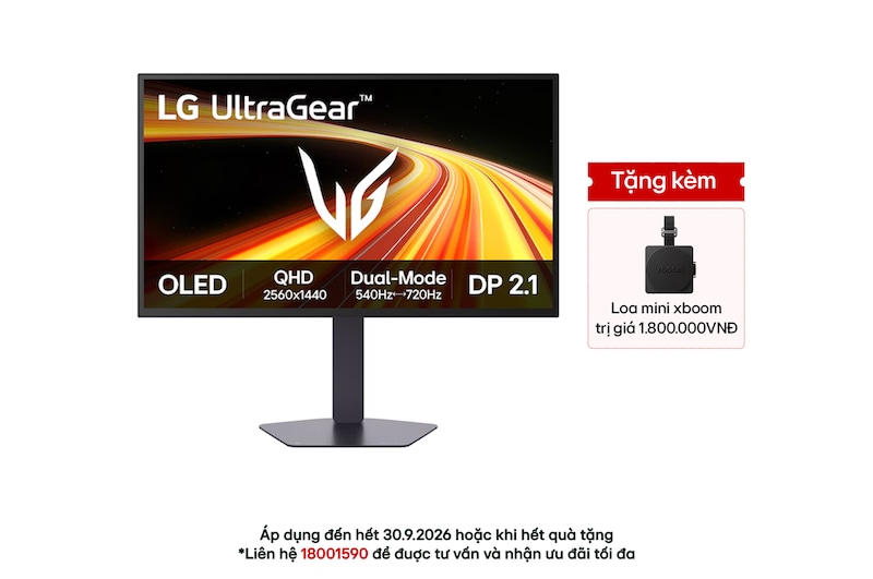 Hình ảnh mặt trước của Màn hình gaming LG UltraGear™ OLED 27" | 540Hz (720Hz Dual Mode) | 0.02ms | Tandem OLED 1500 nits 27GX790B-B