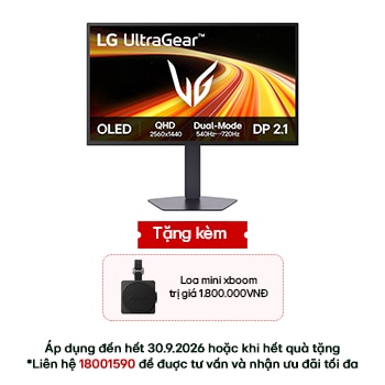 Hình ảnh mặt trước của Màn hình gaming LG UltraGear™ OLED 27" | 540Hz (720Hz Dual Mode) | 0.02ms | Tandem OLED 1500 nits 27GX790B-B