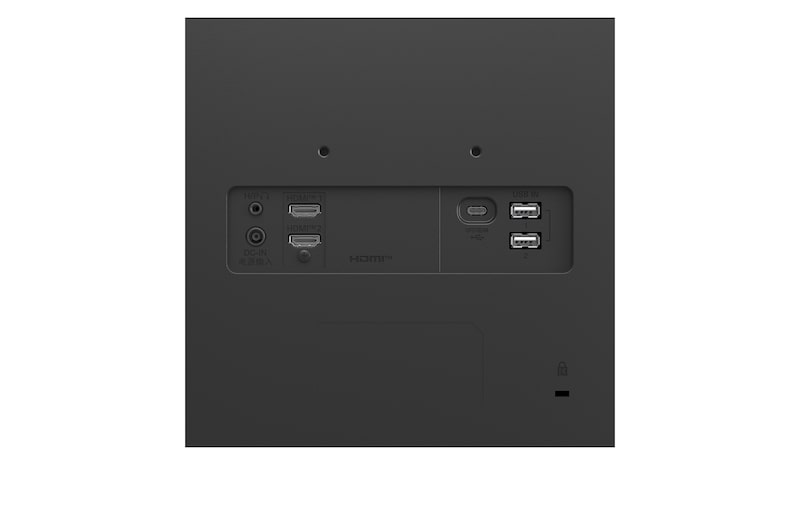 close-up view of ports