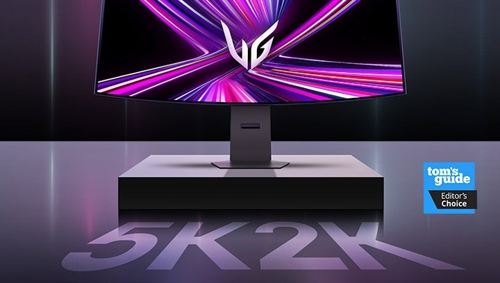 Hình ảnh mặt trước màn hình chơi game UltraGear™ OLED 45GX950A.