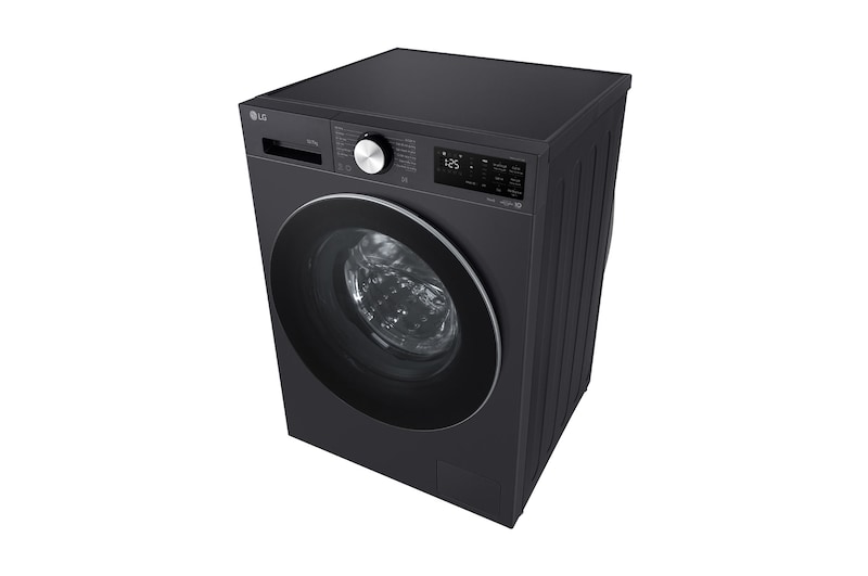 Máy giặt lồng ngang LG AI DD™ Inverter 12kg màu than ánh kim FX1412S3G - góc nhìn bên phải từ trên cao