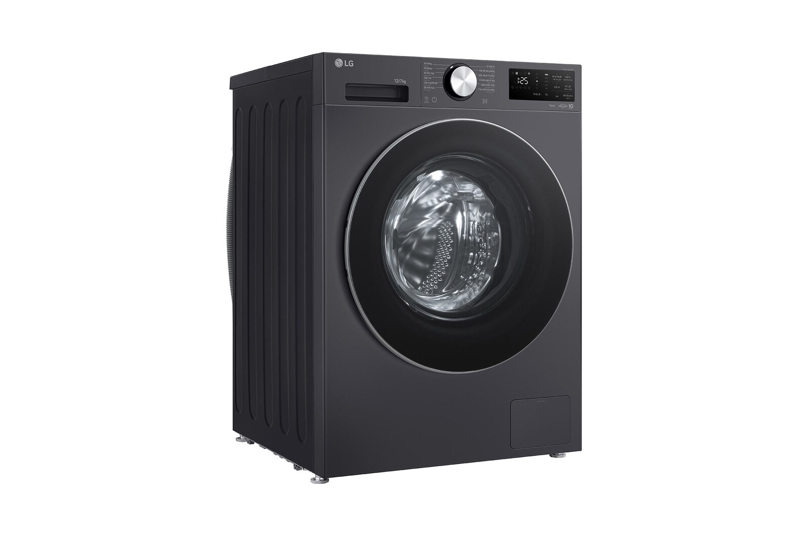 Máy giặt lồng ngang LG AI DD™ Inverter 12kg màu than ánh kim FX1412S3G - góc nhìn bên trái