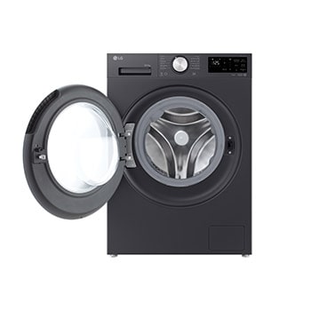 Máy giặt lồng ngang LG AI DD™ Inverter 12kg màu than ánh kim FX1412S3G - cửa trước đang mở