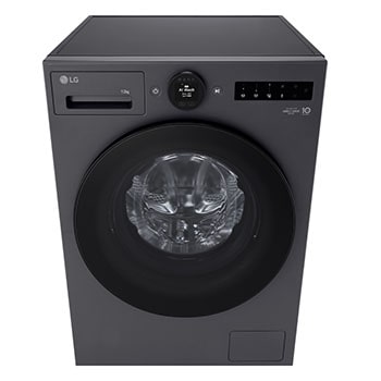 Máy giặt lồng ngang LG AI DD™ Inverter 12kg màu than ánh kim FX1412S3G - góc nhìn chính diện từ trên cao