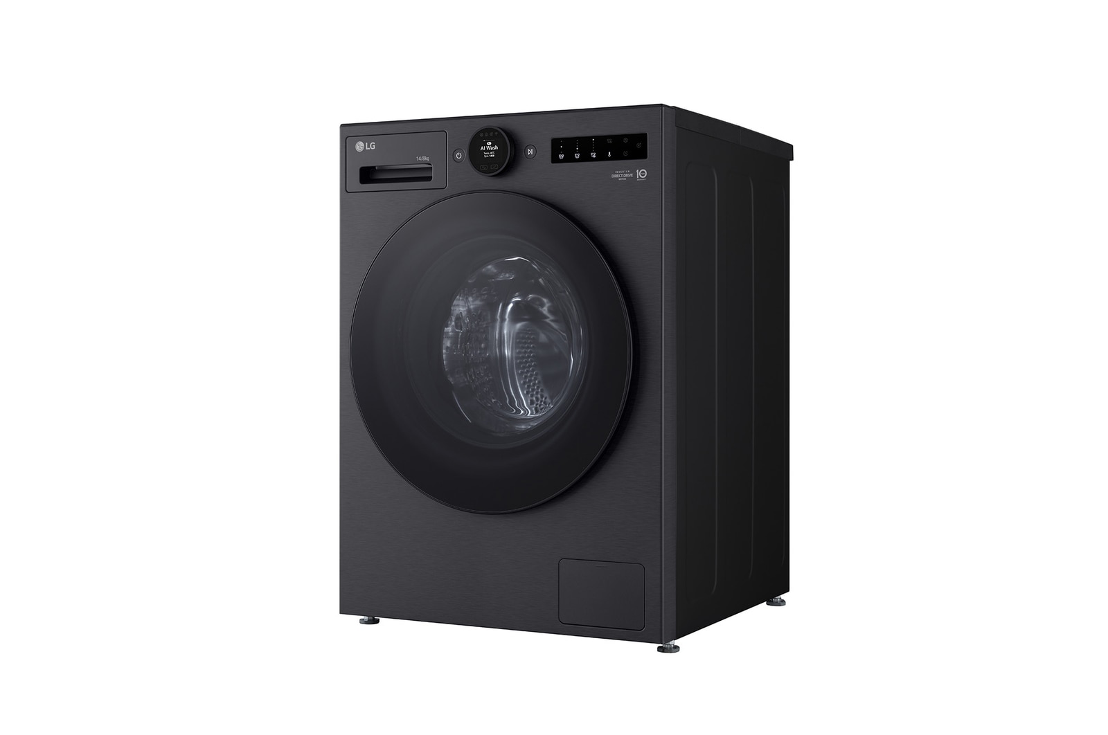 Máy giặt sấy LG cửa trước 13/8 kg màu đen mờ, góc chụp bên phải