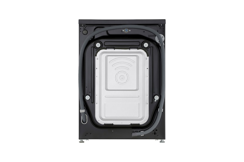 Máy giặt sấy LG cửa trước 13/8 kg màu đen mờ, góc chụp phía sau
