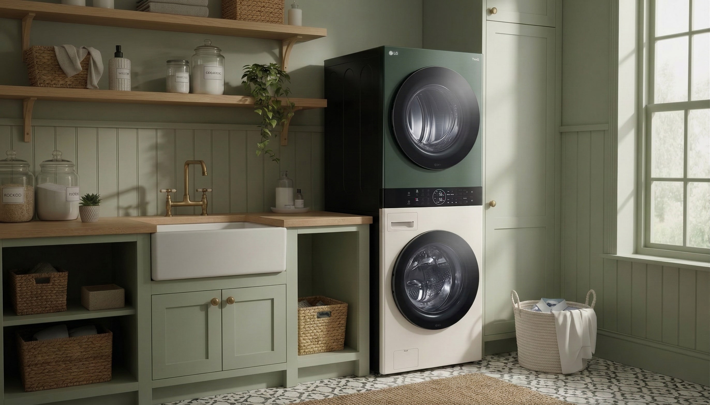 Tháp giặt sấy LG