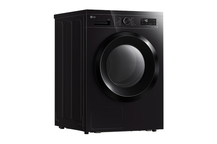 Máy sấy LG AI DUAL Inverter Heat Pump™ 9kg màu đen bóng RB09NHP5O - góc nhìn bên trái