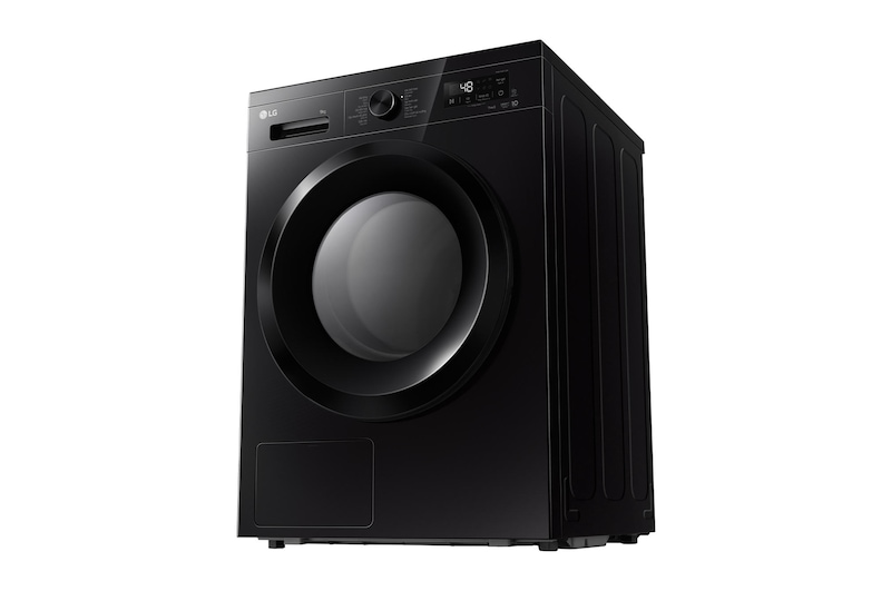 Máy sấy LG AI DUAL Inverter Heat Pump™ 9kg màu đen bóng RB09NHP5O - góc nhìn phối cảnh bên phải
