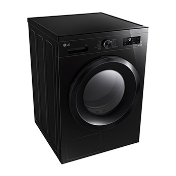Máy sấy LG AI DUAL Inverter Heat Pump™ 9kg màu đen bóng RB09NHP5O - góc nhìn bên trái từ trên cao
