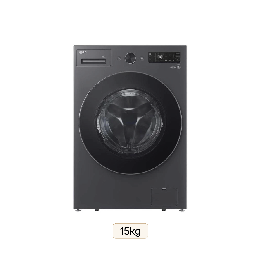 Máy giặt lồng ngang LG AI DD™ Inverter 15kg màu đen F2515SNTG