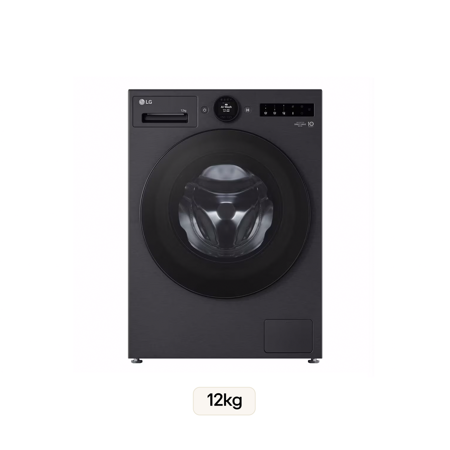Máy giặt sấy lồng ngang LG AI DD™ Inverter 12kg màu đen FX1412S3K