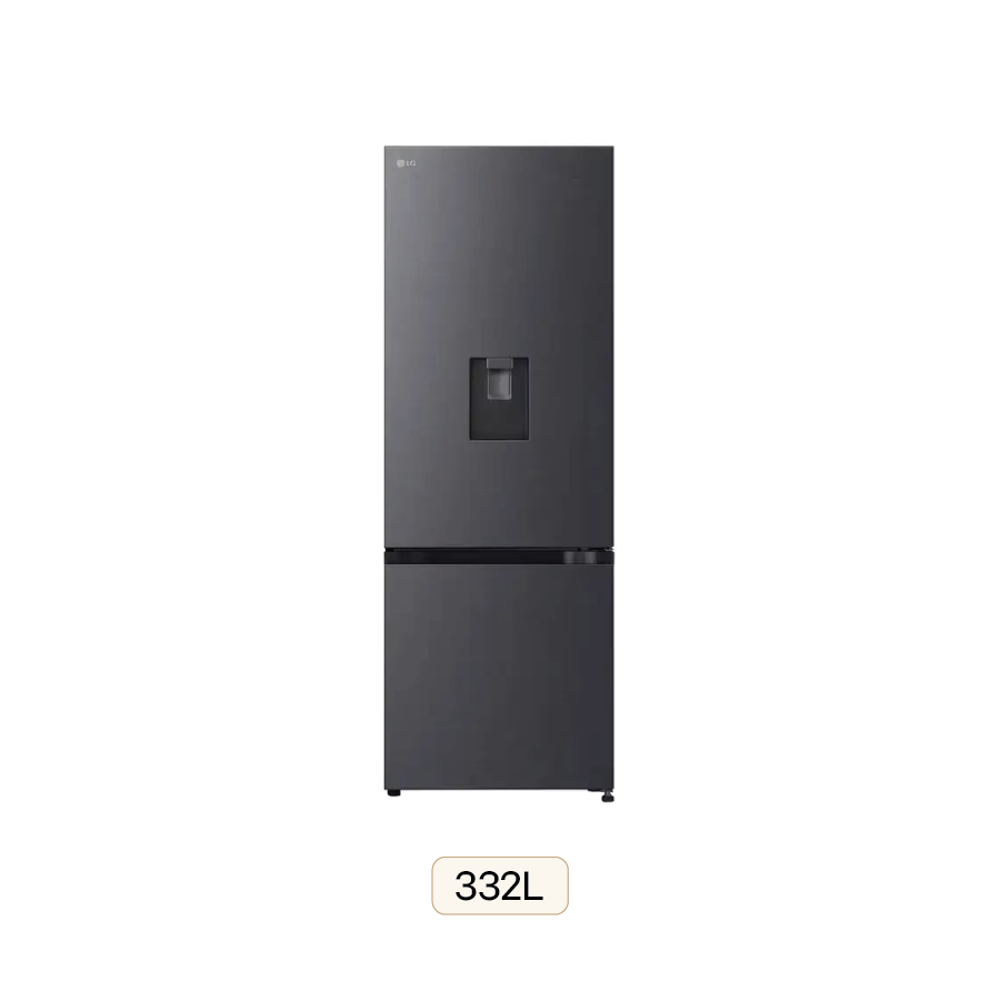 Tủ lạnh LG ngăn đá dưới màu đen 332L LBD33BLMA