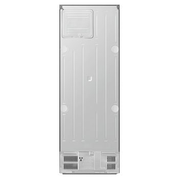 Tủ lạnh ngăn đá dưới LG nhìn từ phía sau, với nắp máy nén ở phía dưới.