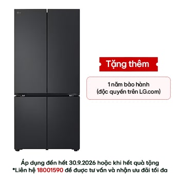 Hình ảnh mặt trước của Tủ lạnh LG French Door màu đen 574L LFB58BLMA LFB58BLMA