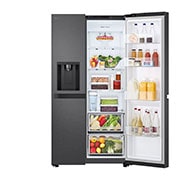 Right side door open with food