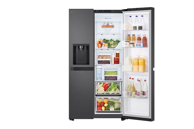 Right side door open with food