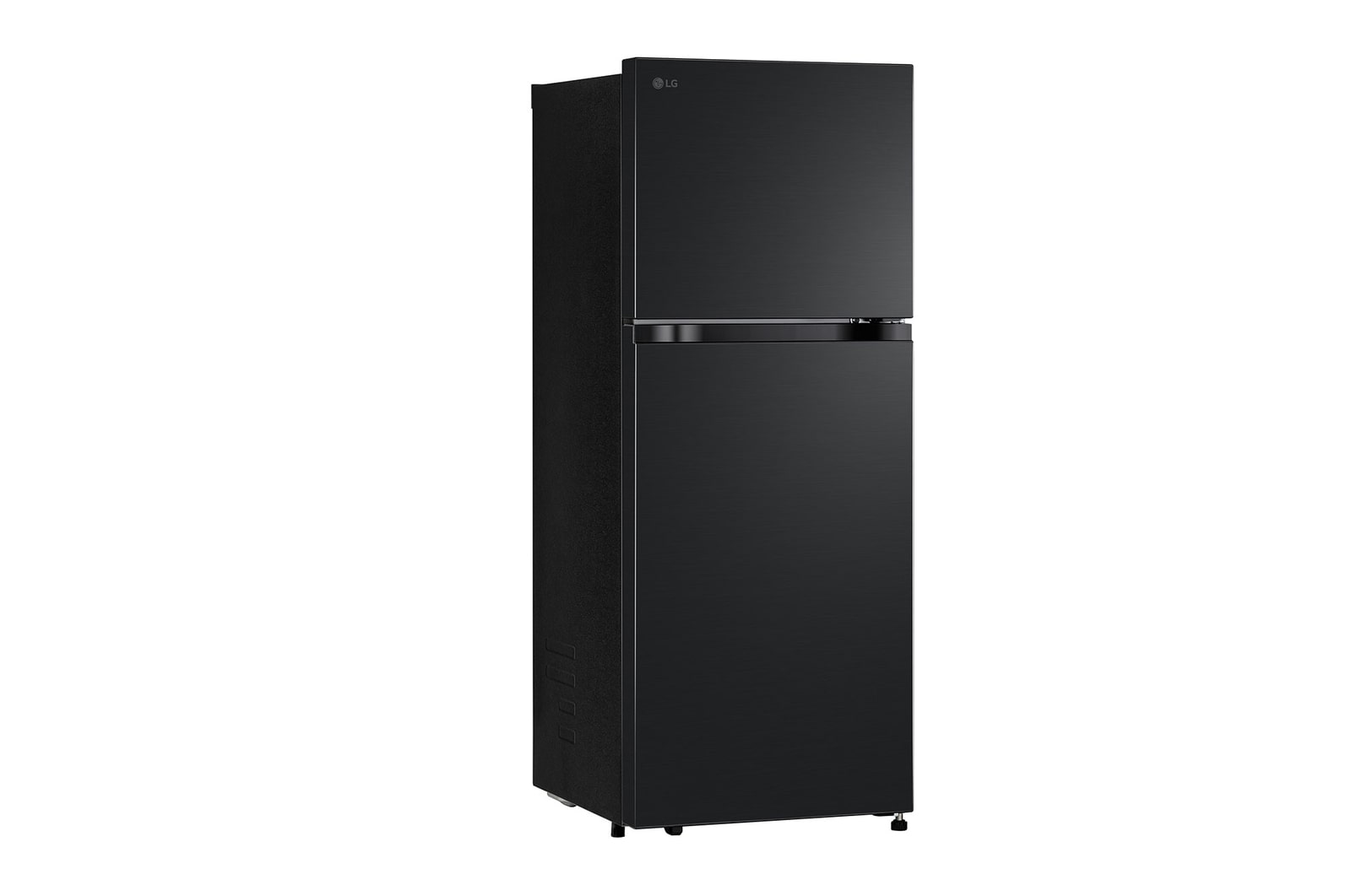 Hình ảnh bên trái của Tủ lạnh ngăn đá trên Essence 217L màu đen mờ với công nghệ LinearCooling và tính năng Khử mùi.