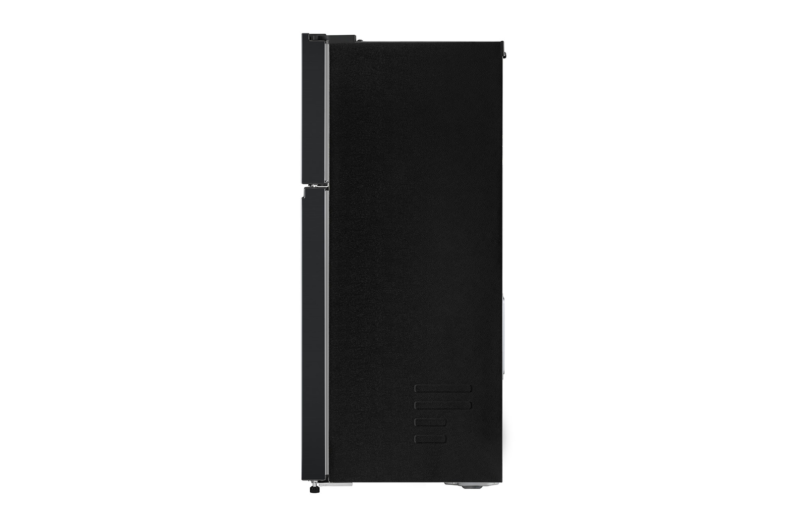 Hình ảnh bên cạnh của Tủ lạnh ngăn đá trên Essence 217L màu đen mờ với công nghệ LinearCooling và tính năng Khử mùi.