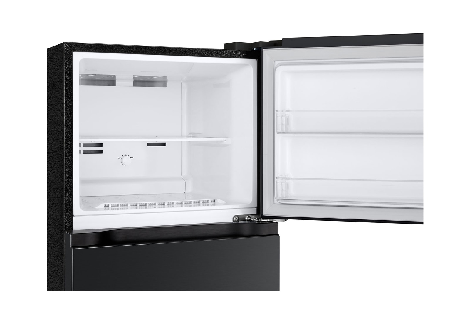 Hình ảnh ngăn đá của Tủ lạnh ngăn đá trên Essence 217L màu đen mờ với công nghệ LinearCooling và tính năng Khử mùi.