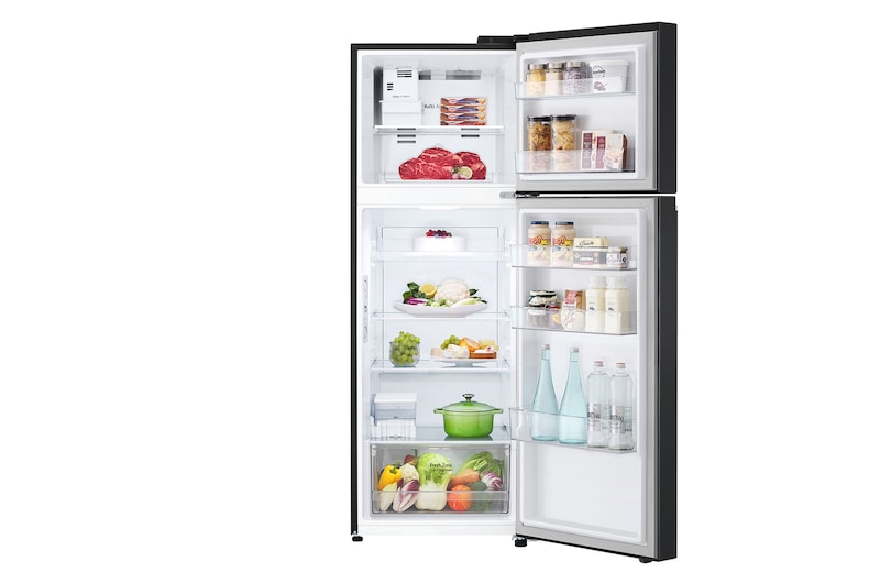 hình ảnh tủ mở phía trước bên trong có thực phẩm