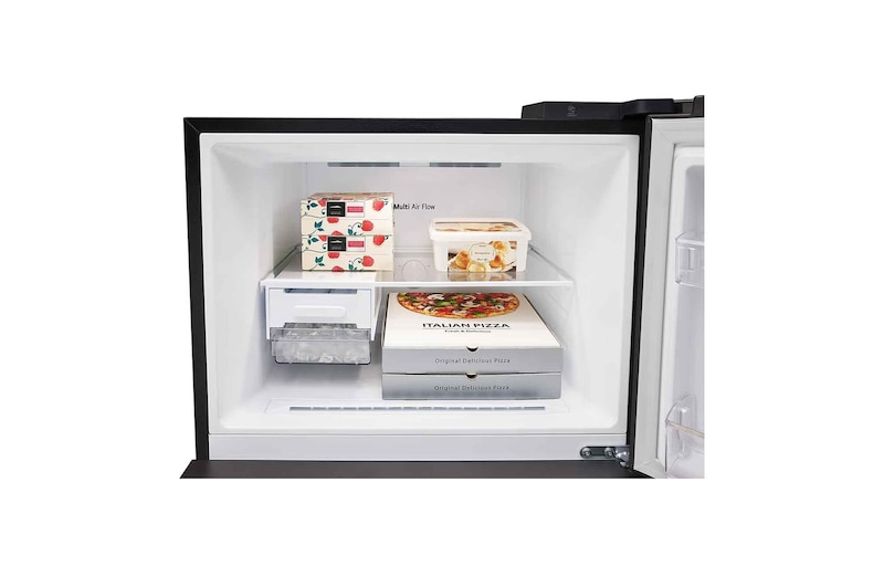 Freezer with food
