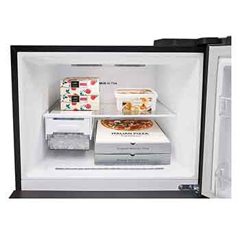 Freezer with food