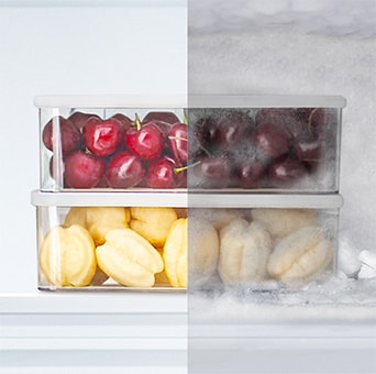 Tủ lạnh Side by Side LG GDFB607VGAH Kính Đen với công nghệ Total No Frost, các ngăn chứa luôn sạch sẽ, không đóng tuyết.