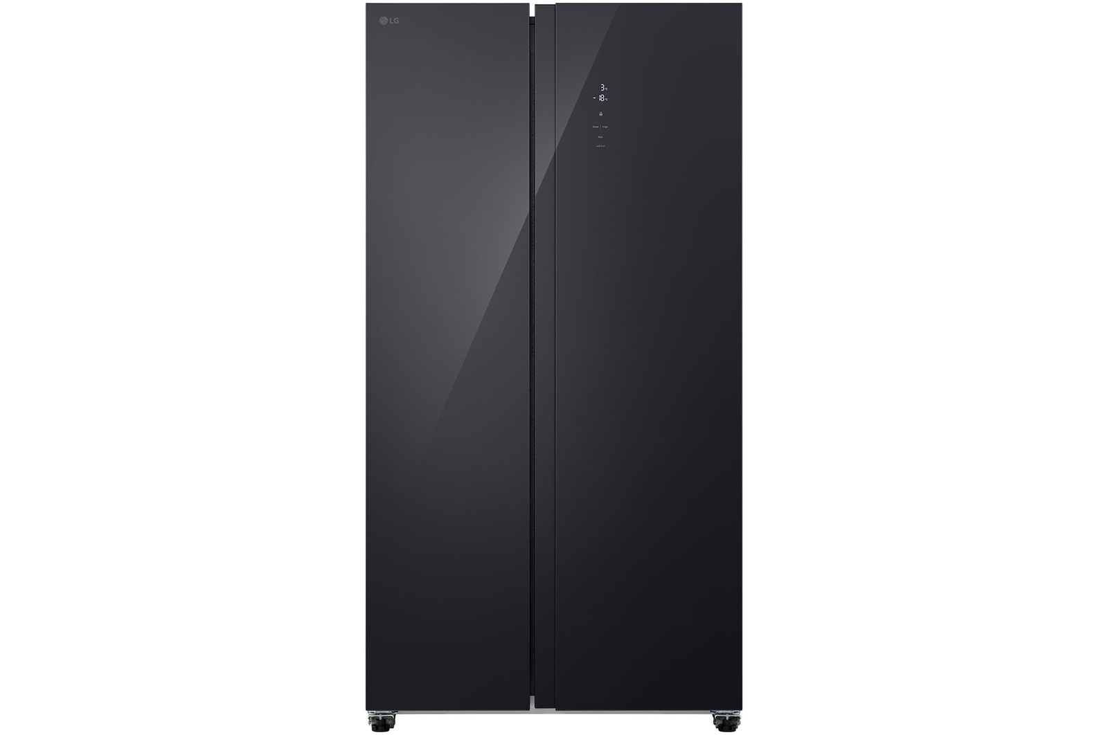 Hình ảnh mặt trước của Tủ lạnh Side By Side LG 602L mặt kính đen S60BG S60BG