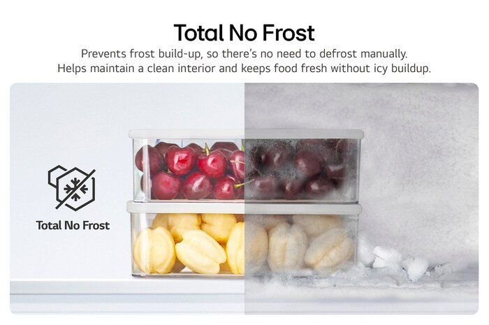 Tủ lạnh Side by Side LG GDFB607VGAH Kính Đen với công nghệ Total No Frost, các ngăn chứa trong suốt, không đóng tuyết.