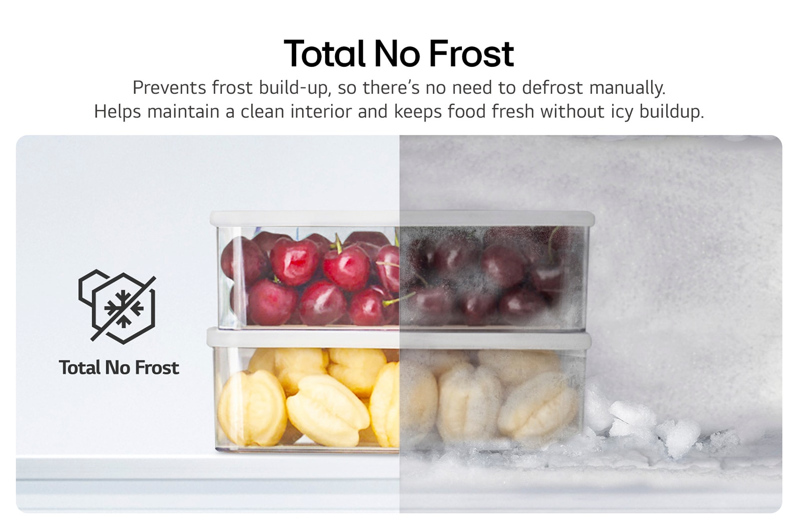 Tủ lạnh Side by Side LG GDFB607VGAH Kính Đen với công nghệ Total No Frost, các ngăn chứa trong suốt, không đóng tuyết.